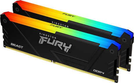 KF432C16BB12AK2/32 FURY Beast RGB DDR4 kit 32 GB, DIMM 288-pin, 3200 MHz, CL16, zwart (2 x 16 GB)