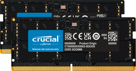 CT2K32G56C46S5 DDR5 kit 64 GB, SO-DIMM 262-pin, 5600 MHz, PC5-44800, CL46 (2 x 32 GB)