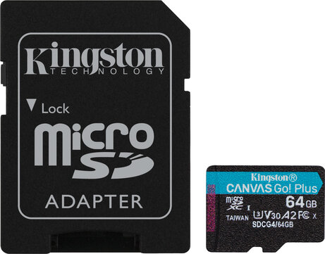 Canvas Go! Plus Flash memory card 64 GB (A2, Video Class V30, UHS-I U3, Class 10, microSDXC UHS-I)