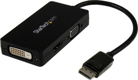 DisplayPort naar VGA/DVI/HDMI Adapter (zwart)