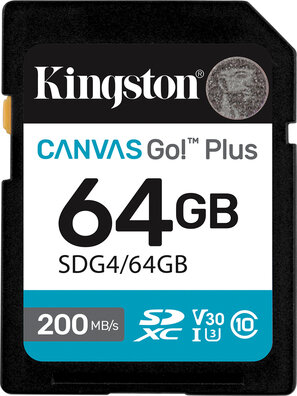 SDG4/64GB Canvas Go! Plus Flash memory card 64 GB (Video Class V30, UHS-I U3, Class 10, SDXC UHS-I)