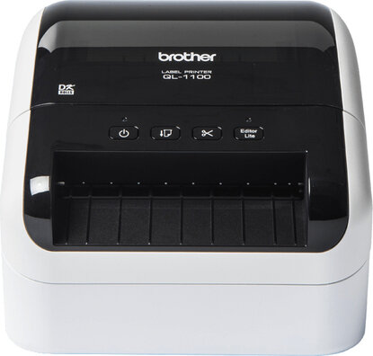 QL-1100c Label printer (300 x 300 dpi, USB 2.0, cutter, glossy zwart/wit)