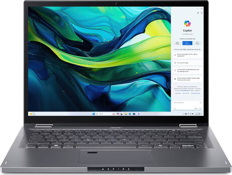 Aspire Spin 14 ASP14-52MTN-50X3 (14" WUXGA multi-touch IPS, Intel Core Ultra 5-115U, 16 GB LPDDR5X, 512 GB PCIe NVMe SSD, Intel Graphics, Windows 11 Home, Azerty)