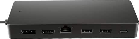 Universal USB-C Multiport Hub (USB-C naar DisplayPort, HDMI, RJ-45, USB 3.2 Gen 1 Type-A, USB 3.2 Gen 1 3.1 Gen 1 Type-C, zwart)