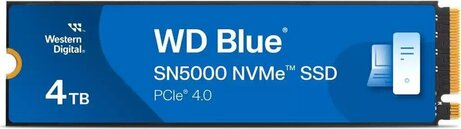 4000 GB WD Blue SN5000 (M.2 2280, PCIe 4.0 x4 NVMe)