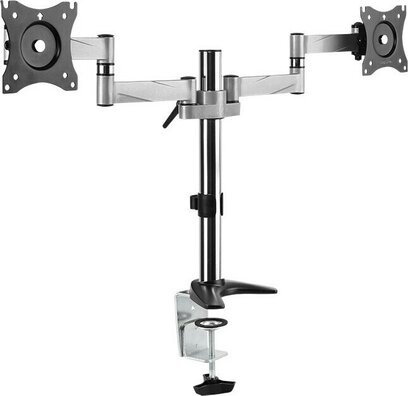 Desk mount (dual, 13" - 27", aluminium)