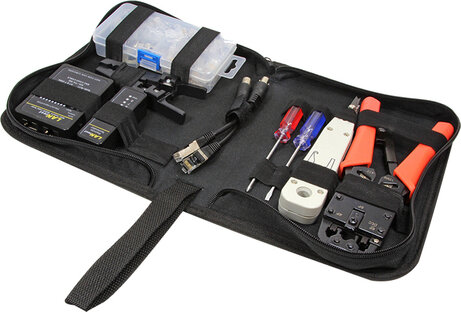 Netwerk Tool-Kit (incl. tas, 6 delig)