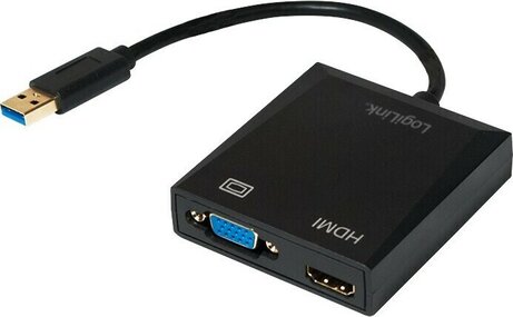 USB 3.0 M naar HDMI F en VGA F adapter
