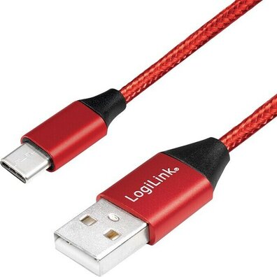 USB-C naar USB-A (1 meter, rood)