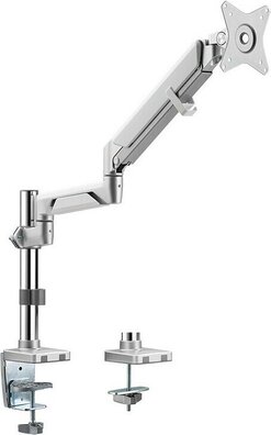 Single Desk Mount (17" - 32", curved, alu, gasveer)