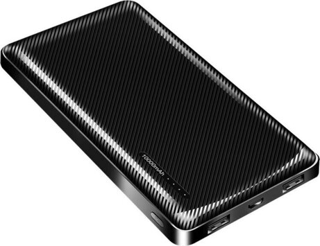 Power Bank 10.000 mAh (1 x USB-C, 2 x USB-A, zwart)