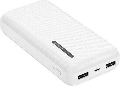 Power Bank 20.000 mAh (2 x USB-A, wit)