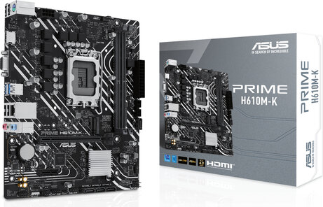 Socket 1700 : PRIME H610M-K (DDR5, M.2, HDMI, VGA, mATX)
