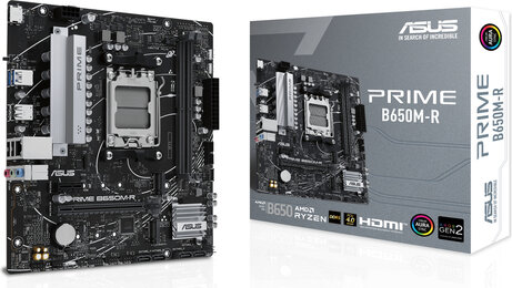 Socket AM5 : PRIME B650M-R (DDR5, 2 x M.2, HDMI, mATX)