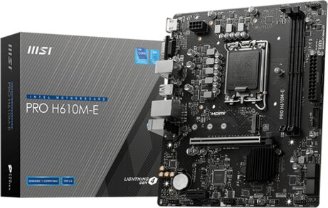 Socket 1700 : PRO H610M-E (DDR5, M.2, HDMI, VGA, mATX)