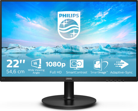 221V8/00 LED 22", Full HD, HDMI, VGA