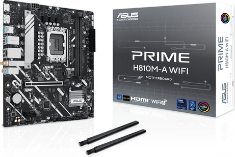 Socket 1851 : H810M-A WIFI PRIME (DDR5, 2 x M.2, DisplayPort, HDMI, VGA)