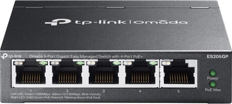 ES205GP 5 Port Managed Switch (4 x PoE+, 10/100/1000 Mbps)