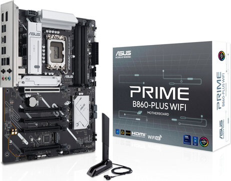 Socket 1851 : B860-PLUS WIFI PRIME (DDR5, 2 x M.2, DisplayPort, HDMI, ATX)