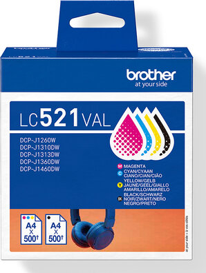 LC-521VAL Value Pack (4 x 500 afdrukken)