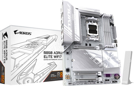Socket AM5 : B850 AORUS ELITE WIFI7 ICE (DDR5, 3 x M.2, DisplayPort)
