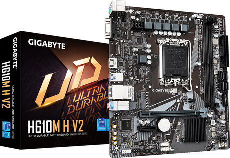 Socket 1700 : H610M H V2 (DDR5, M.2, HDMI, VGA, mATX)