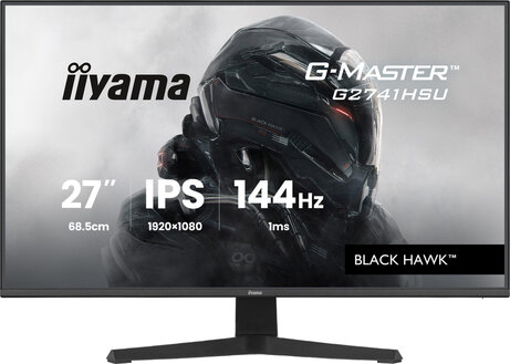 G-MASTER Black Hawk G2741HSU-B1 LED gaming 27", 1920 x 1080 Full HD 144 Hz, IPS, 1 ms, HDMI, DisplayPort, speakers, mat zwart