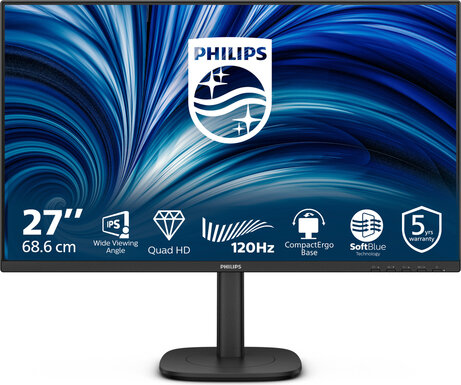 27B2N3500J LED 27", 2560 x 1440 QHD 120 Hz, IPS, 1500:1, 4 ms, 2 x HDMI, DisplayPort, speakers, zwart