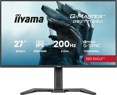 G-MASTER Red Eagle GB2771QSU-B1 LED 27", 2560 x 1440 QHD 200 Hz, IPS, 1200:1, 0,5 ms, HDMI, DisplayPort, speakers, mat zwart