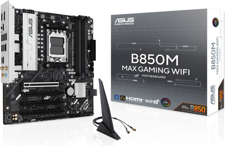 Socket 1851 : B850M MAX GAMING WIFI (DDR5, 3 x M.2, DisplayPort, HDMI, ATX)