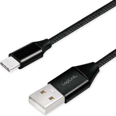 USB-C naar USB-A (0,3 meter, zwart)