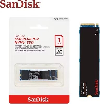 1000 GB SSD Plus (M.2, NVMe, 3200 MB/s)