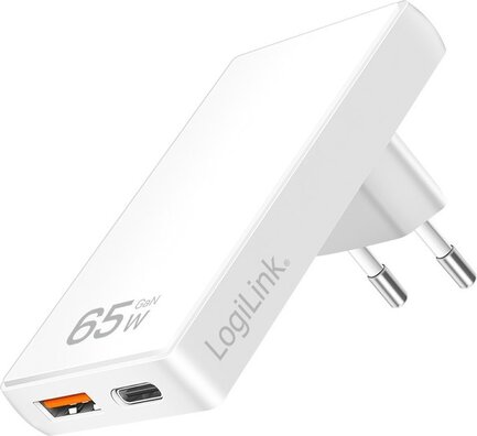 USB-lader : 65 Watt (1 x USB-C + 1 x USB-A, zwart)