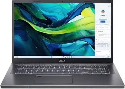 Aspire 17 A17-51M-513U (17,3" Full HD IPS, Intel Core 5-120U, 16 GB RAM, 512 GB SSD, Wifi 6, verlicht toetsenbord, Windows 11 Home, grijs, Azerty)