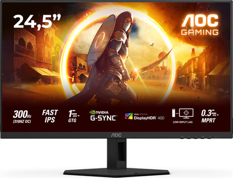 Gaming 25G4SRE LED gaming 25", 1920 x 1080 Full HD, 310 Hz, Fast IPS, DisplayHDR 400, 0,3 ms, 2 x HDMI, DisplayPort
