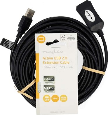 Active USB 2.0 Extension Cable (USB-A M/F, 10 meter)