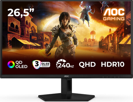 Gaming Q27G41ZDF OLED 27", 2560 x 1440 QHD, 240 Hz, HDR10, 0,03 ms, HDMI, DisplayPort, zwart/rood