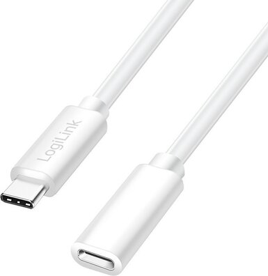 USB-C verlengkabel M/F (2 meter, wit)