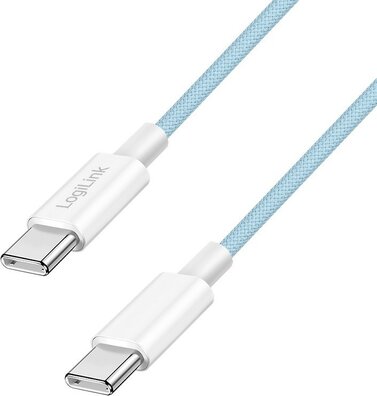 USB-C kabel M/M (1 meter, 60 Watt, blauw)