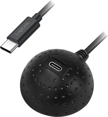 USB-C 3.2 verlengkabel met dockingbal M/F (1,5 meter, zwart)