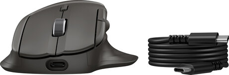 780M Wireless Mouse (Bluetooth + USB-A, ergonomisch ontwerp, zwart, 6 knoppen, stille klik)