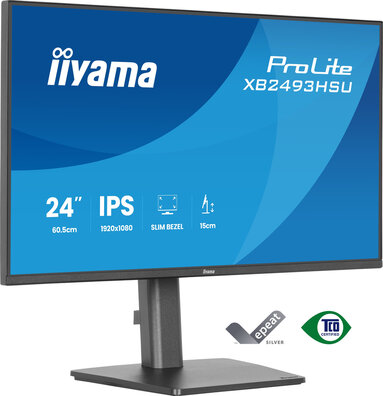 ProLite XB2493HSU-B1 LED 24", 1920 x 1080 Full HD 120 Hz, IPS, 1500:1, 1 ms, HDMI, DisplayPort, speakers, mat zwart