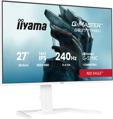G-MASTER Red Eagle GB2771HSU-W1 LED gaming 27", 1920 x 1080 Full HD 240 Hz, Fast IPS, 0,4 ms, 2 x HDMI, DisplayPort, speakers, mat wit