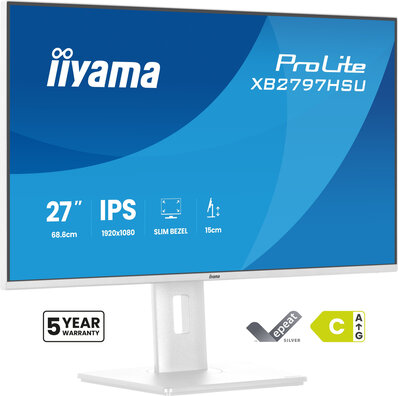 ProLite XB2797HSU-W1 LED 27", 1920 x 1080 Full HD 120 Hz, IPS, 1500:1, 1 ms, HDMI, DisplayPort, speakers, mat wit