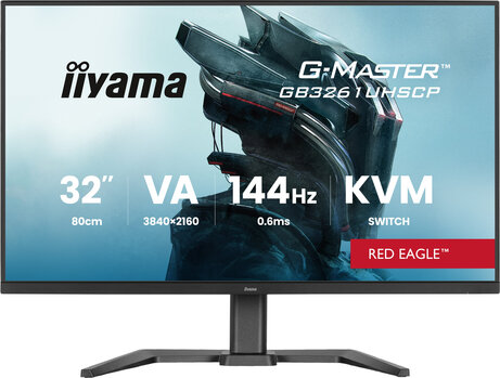 G-MASTER Red Eagle GB3261UHSCP-B1 LED gaming 32", 3840 x 2160 4K 144 Hz, VA, HDR10, 0,6 ms, 2 x HDMI, DisplayPort, USB-C, speakers, mat zwart