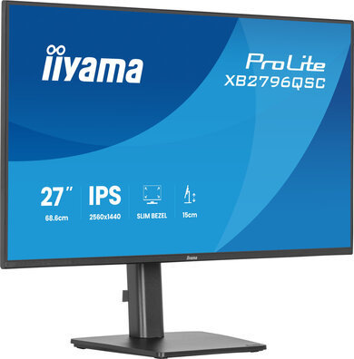 ProLite XB2796QSC-B1 LED 27", 2560 x 1440 QHD, IPS, 4 ms, HDMI, USB-C, speakers, mat zwart