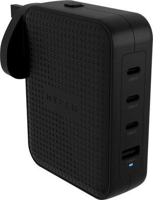 HyperJuice Power adapter 145 Watt (4 output connectors, zwart)