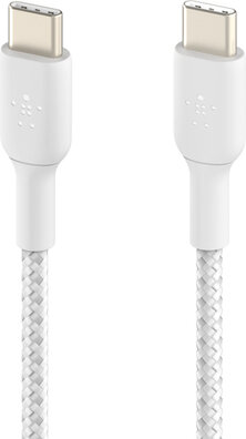 BoostCharge USB-C kabel M/M (3 A, 2 meter, 60 Watt, wit)