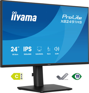 ProLite XB2491HS-B1 LED 24", 1920 x 1080 Full HD 120 Hz, IPS, 1 ms, HDMI, DisplayPort, speakers, mat zwart
