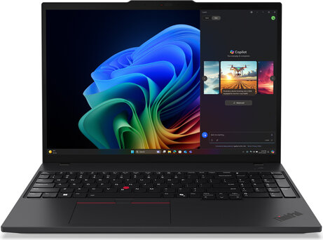 ThinkPad T16 Gen 4 21QN Copilot+ PC (180° hinge design, AMD Ryzen AI 5 Pro, Windows 11 Pro, Radeon 840M, 16 GB RAM, 512 GB SSD, 16" IPS 1920 x 1200, Ethernet, Wi-Fi 7, Bluetooth, zwart, Azerty)